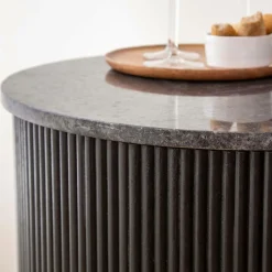 Buffet|Meuble Bar<Made in Meubles Buffet bar en bois de manguier et marbre Isaac