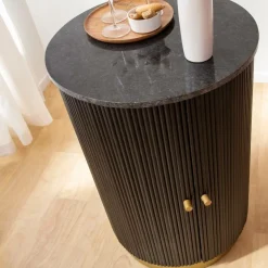 Buffet|Meuble Bar<Made in Meubles Buffet bar en bois de manguier et marbre Isaac