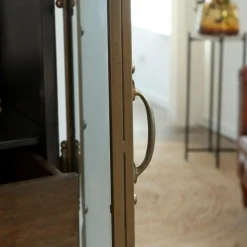 Meuble Bar|Vitrine<Made in Meubles Buffet bar en métal noir et doré Janelle