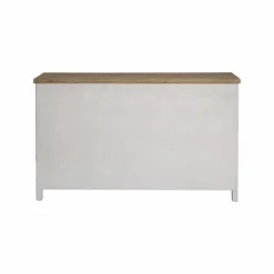 Buffet<Made in Meubles Buffet blanc en pin massif brossé Bastille