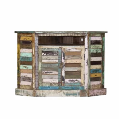 Buffet<Made in Meubles Buffet d'angle en bois coloré Ethnik