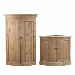 Buffet<Made in Meubles Buffet d'angle haut en bois recyclé Garance