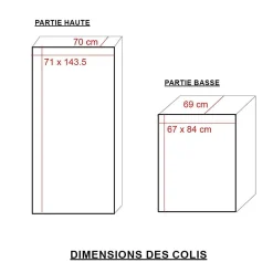 Buffet<Made in Meubles Buffet d'angle haut en bois recyclé Garance