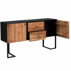 Buffet<Made in Meubles Buffet en bois d'acacia et métal Pippa