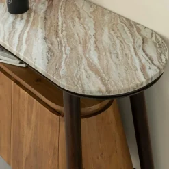 Buffet<Made in Meubles Buffet en bois d'acacia et marbre Simon