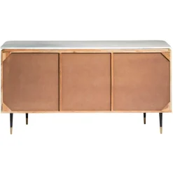 Buffet<Made in Meubles Buffet en bois d'acacia et marbre blanc Judith