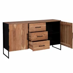 Buffet<Made in Meubles Buffet en bois d'acacia et métal Bosco