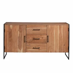 Buffet<Made in Meubles Buffet en bois d'acacia et métal Bosco
