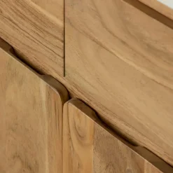 Buffet<Made in Meubles Buffet en bois d'acacia et en marbre blanc Rick