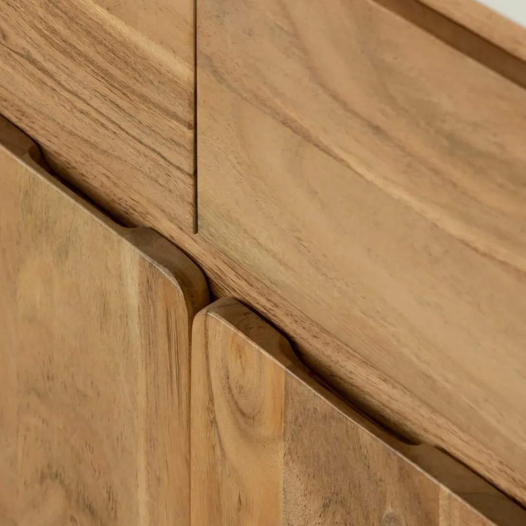 Buffet<Made in Meubles Buffet en bois d'acacia et en marbre blanc Rick