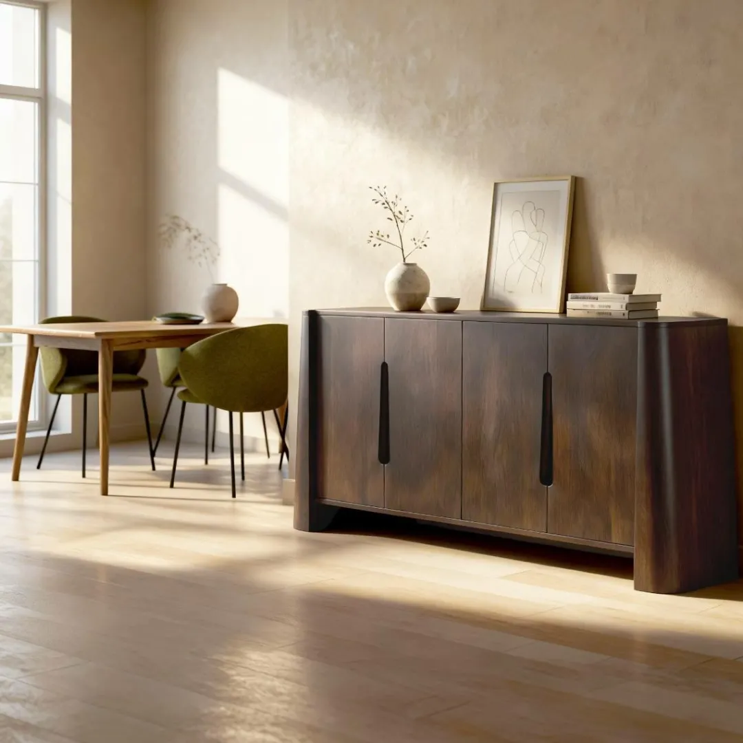 Buffet<Made in Meubles Buffet en bois de manguier foncé Liriel