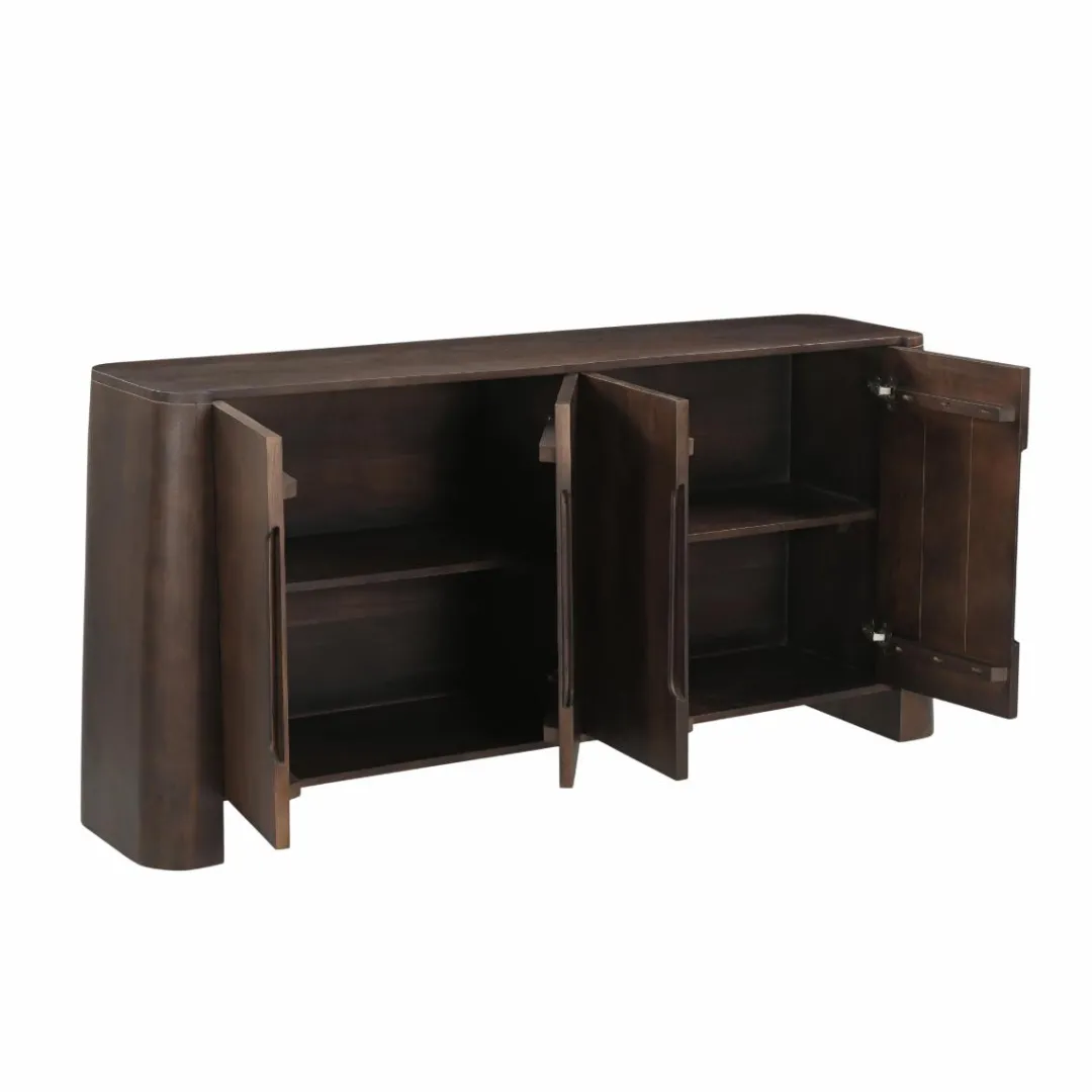 Buffet<Made in Meubles Buffet en bois de manguier foncé Liriel