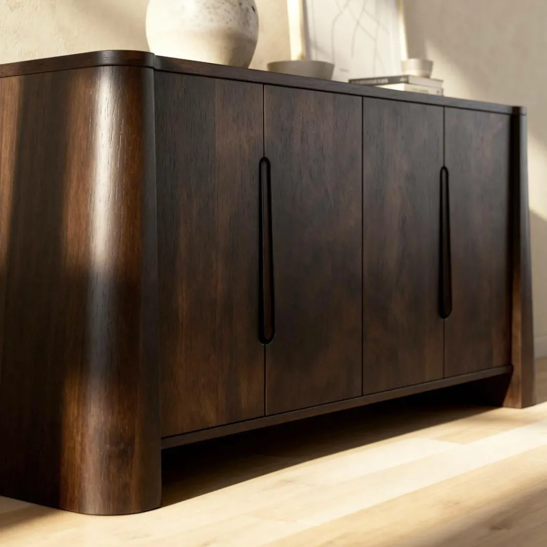 Buffet<Made in Meubles Buffet en bois de manguier foncé Liriel