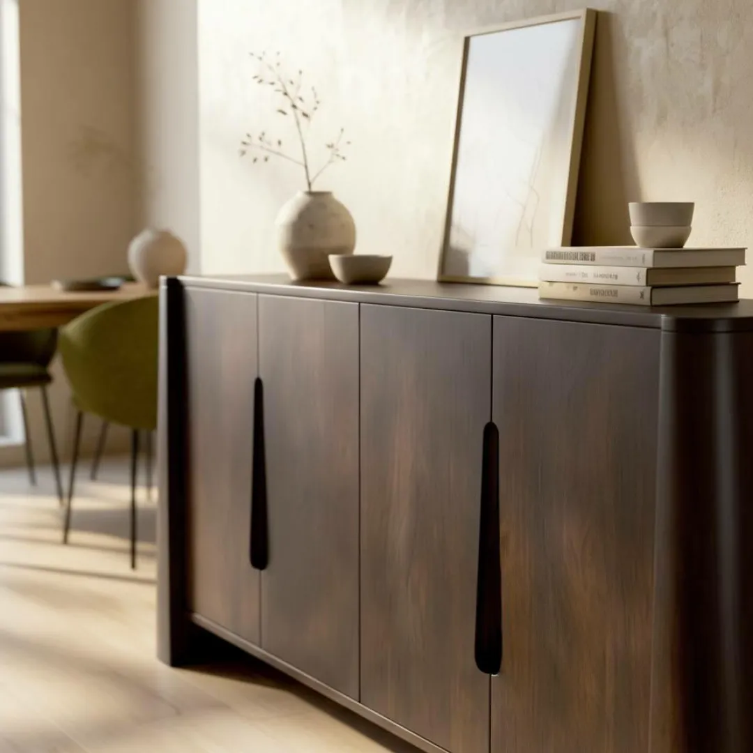 Buffet<Made in Meubles Buffet en bois de manguier foncé Liriel