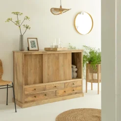 Buffet<Made in Meubles Buffet en bois de manguier Liora