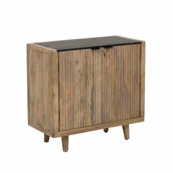 Buffet<Made in Meubles Buffet en bois de manguier et marbre noir Riley