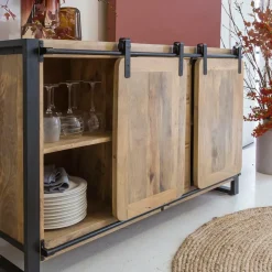 Buffet<Made in Meubles Buffet en bois de manguier New-York