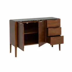 Buffet<Made in Meubles Buffet en bois de manguier et marbre noir Roch