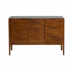 Buffet<Made in Meubles Buffet en bois de manguier et marbre noir Roch