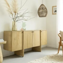Buffet<Made in Meubles Buffet en bois de manguier 4 portes Amara