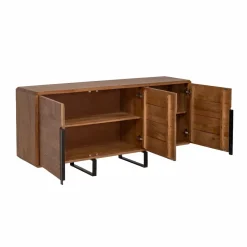 Buffet<Made in Meubles Buffet en bois de manguier et métal Eglantine