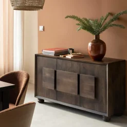 Buffet|Meuble De Rangement<Made in Meubles Buffet en bois de manguier foncé Hestia