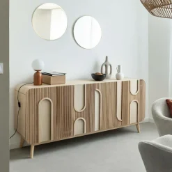 Buffet<Made in Meubles Buffet en bois de paulownia Nilo