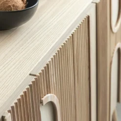 Buffet<Made in Meubles Buffet en bois de paulownia Nilo