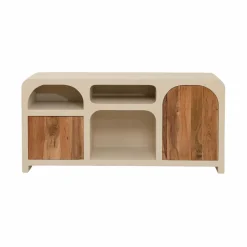 Buffet<Made in Meubles Buffet en bois effet béton et bois d'acacia Dalva