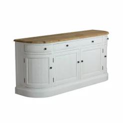 Buffet<Made in Meubles Buffet en bois recyclé blanchi 180 cm Garance