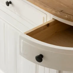 Buffet<Made in Meubles Buffet en bois recyclé blanchi 225 cm Garance