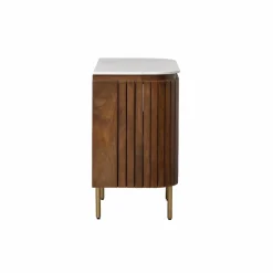 Buffet<Made in Meubles Buffet en marbre et bois de manguier Sienne