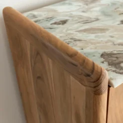 Buffet<Made in Meubles Buffet en marbre et bois d'acacia Calix