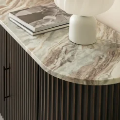 Buffet<Made in Meubles Buffet en métal et marbre Alfred