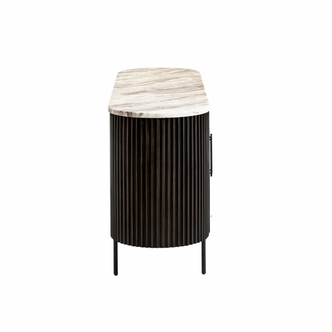 Buffet<Made in Meubles Buffet en métal et marbre Alfred