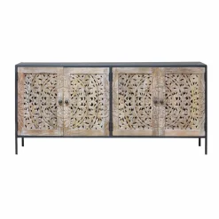 Buffet<Made in Meubles Buffet enfilade en bois de manguier blanchi Lila