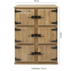 Buffet<Made in Meubles Buffet haut 6 portes Champêtre