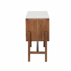 Buffet|Meuble Sous Vasque<Made in Meubles Buffet haut en bois d'acacia et terrazzo Kaelis