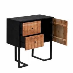 Buffet<Made in Meubles Buffet haut en bois d'acacia et métal Pippa