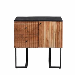 Buffet<Made in Meubles Buffet haut en bois d'acacia et métal Pippa