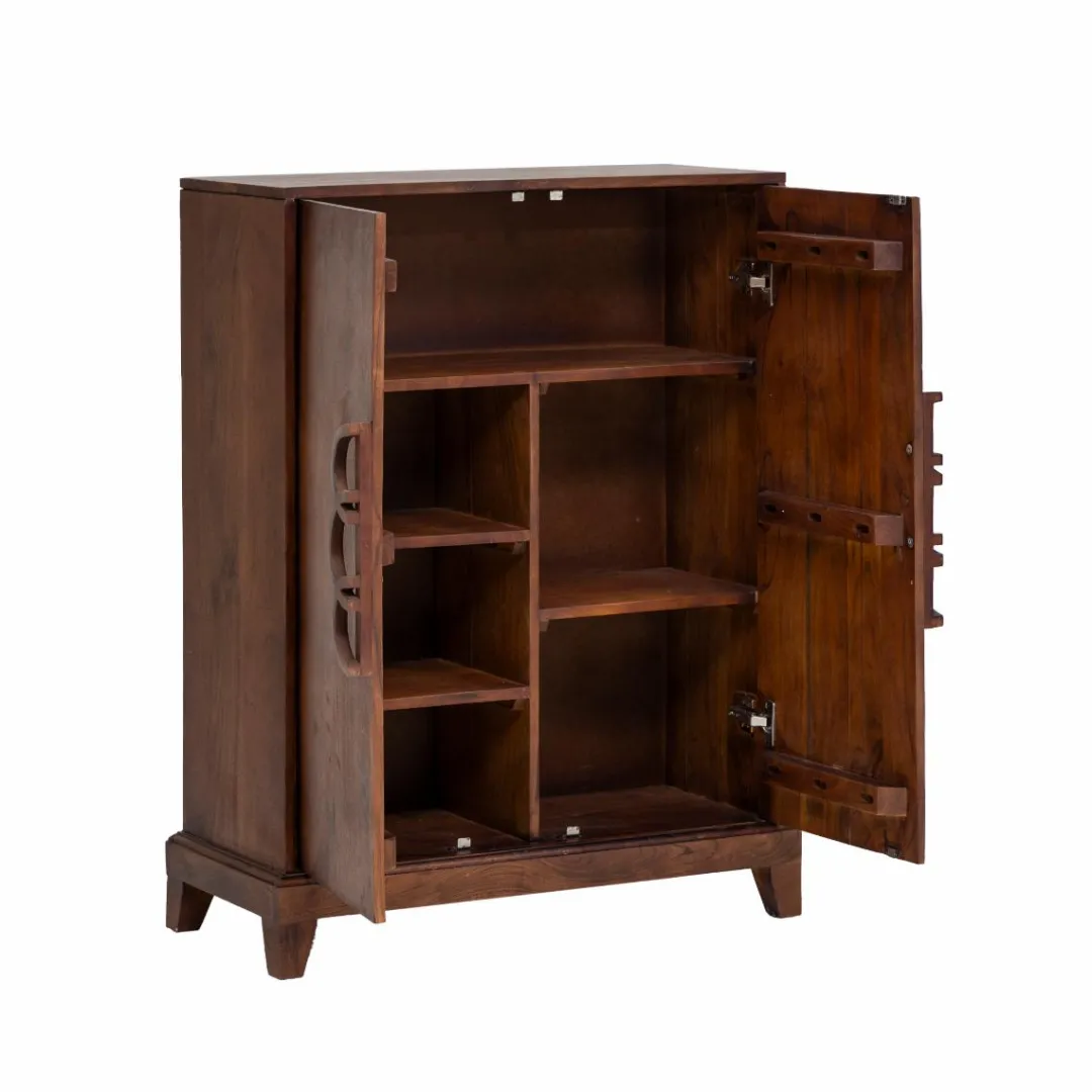 Buffet<Made in Meubles Buffet haut en bois d'acacia Quilla