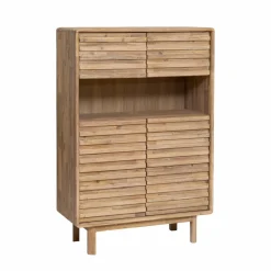 Buffet<Made in Meubles Buffet haut en bois d'acacia Marin