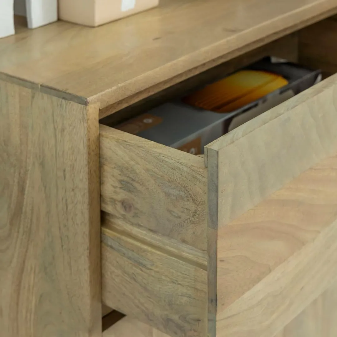 Buffet<Made in Meubles Buffet haut en bois de manguier Aven