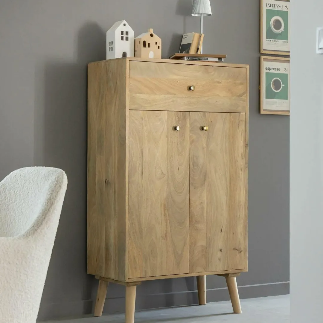 Buffet<Made in Meubles Buffet haut en bois de manguier Aven