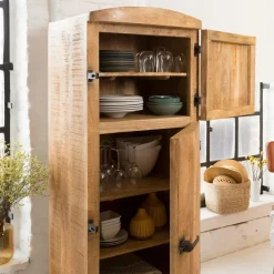 Buffet<Made in Meubles Buffet haut en bois de manguier Iris