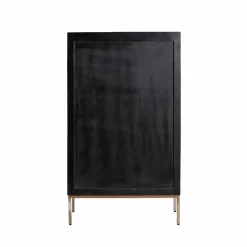 Buffet<Made in Meubles Buffet haut en bois de manguier noir Tristan