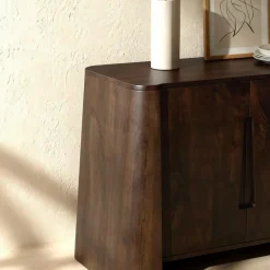 Buffet<Made in Meubles Buffet haut en bois de manguier foncé Liriel