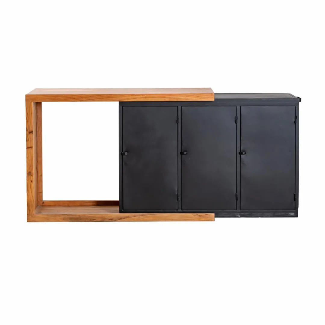 Buffet<Made in Meubles Buffet rétractable en bois d'acacia Emilio