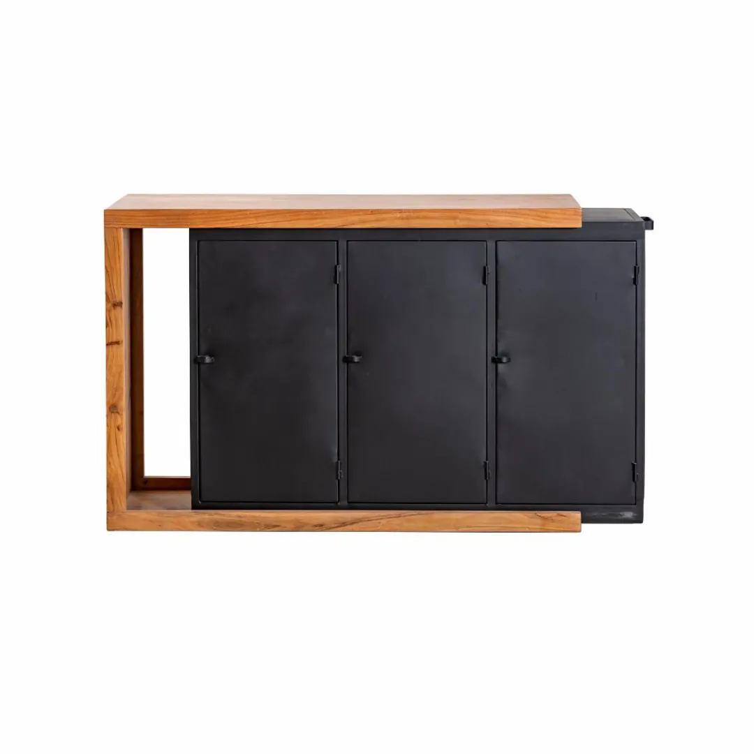 Buffet<Made in Meubles Buffet rétractable en bois d'acacia Emilio