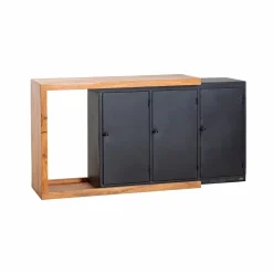 Buffet<Made in Meubles Buffet rétractable en bois d'acacia Emilio